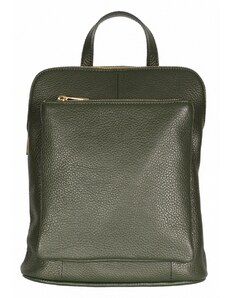 Luksuzna Talijanska torba od prave kože VERA ITALY "Beatrisa", boja tamno zeleno, 29x26cm