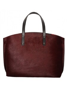 Luksuzna Talijanska torba od prave kože VERA ITALY "Patriciana", boja tamnocrvena, 31x48cm