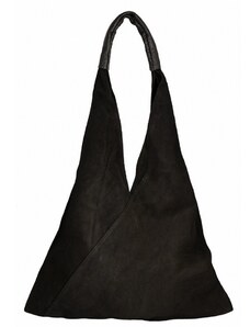 Luksuzna Talijanska torba od prave kože VERA ITALY "Carole", boja crna, 35x45cm