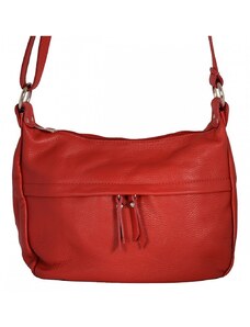 Luksuzna Talijanska torba od prave kože VERA ITALY "Sibel", boja crvena, 24x32cm