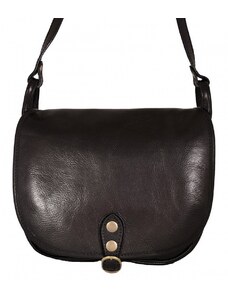 Luksuzna Talijanska torba od prave kože VERA ITALY "Iga", boja crna, 25x30cm
