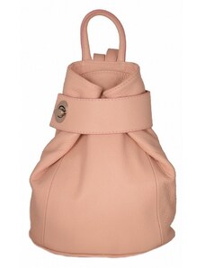 Luksuzna Talijanska torba od prave kože VERA ITALY "Darcy", boja puderasto ružičasta, 30x28cm