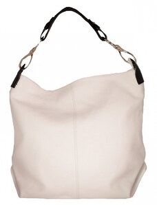 Luksuzna Talijanska torba od prave kože VERA ITALY "Cierra", boja bijela, 35x36cm