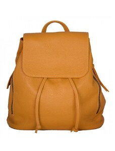 Luksuzna Talijanska torba od prave kože VERA ITALY "Ortensia", boja senf, 28x30cm