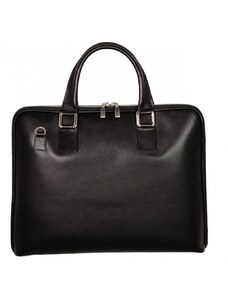 Luksuzna Talijanska torba od prave kože VERA ITALY "Tasha", boja crna, 31x37cm