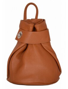 Luksuzna Talijanska torba od prave kože VERA ITALY "Tilda", boja konjak, 30x28cm