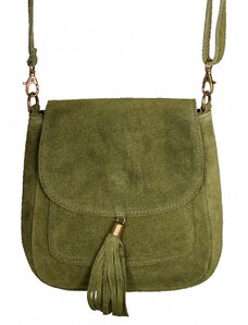 Luksuzna Talijanska torba od prave kože VERA ITALY "Sofie", boja zelena, 20x21cm