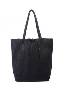 Luksuzna Talijanska torba od prave kože VERA ITALY "Fernanda", boja crna, 37x36cm