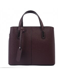 Luksuzna Talijanska torba od prave kože VERA ITALY "Fantazia", boja tamnocrvena, 26x28.5cm