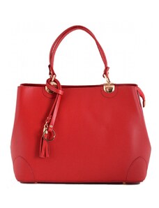 Luksuzna Talijanska torba od prave kože VERA ITALY "Alegra", boja crvena, 24x30cm
