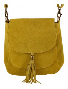 Luksuzna Talijanska torba od prave kože VERA ITALY "Canelitta", boja žuta, 20x21cm