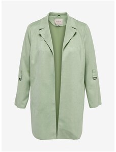 Light green lightweight coat for women in suede finish ONLY CARMAKOMA - Ladies
