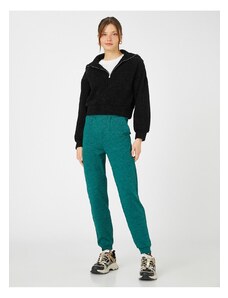 Koton Melange Uzorak jogger hlače s elastičnim strukom, džepovi.