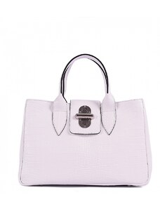 Luksuzna Talijanska torba od prave kože VERA ITALY "Veseza", boja bijela, 23x33cm