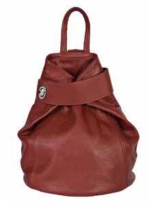Luksuzna Talijanska torba od prave kože VERA ITALY "Karera", boja tamnocrvena, 33x27cm