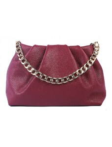 Luksuzna Talijanska torba od prave kože VERA ITALY "Leringa", boja tamnocrvena, 21x34cm