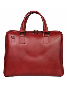 Luksuzna Talijanska torba od prave kože VERA ITALY "Navita", boja crvena, 31x37cm