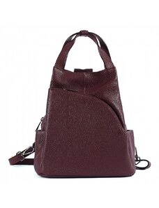 Luksuzna Talijanska torba od prave kože VERA ITALY "Pareha", boja tamnocrvena, 21x22cm