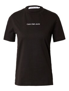 Calvin Klein Jeans Majica 'Institutional' crna / bijela