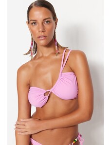 Trendyol ružičasti gornji dio bikinija tunela s jednim ramenom