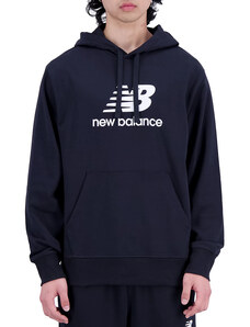 Majica s kapuljačom New Balance Essentials Stacked Logo French Terry mt31537-bk