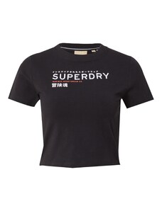 Superdry Majica koraljna / crna / bijela