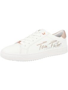 TOM TAILOR Niske tenisice rozo zlatna / bijela