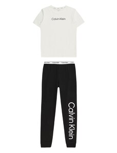 Calvin Klein Underwear Pidžama set siva / crna / bijela