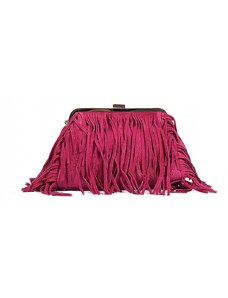 Luksuzna Talijanska torba od prave kože VERA ITALY "Satila", boja fuksija, 16x25cm