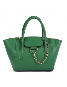 Luksuzna Talijanska torba od prave kože VERA ITALY "Netela", boja zelena, 24x25cm