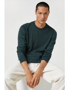 Koton osnovni džemper od pletenina s detaljima pletenja, vrat posade.