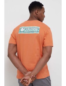 Pamučna majica Columbia boja: narančasta, s tiskom, 1834041.SS23-849
