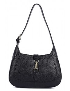 Luksuzna Talijanska torba od prave kože VERA ITALY "Spiadja", boja crna, 16x26cm