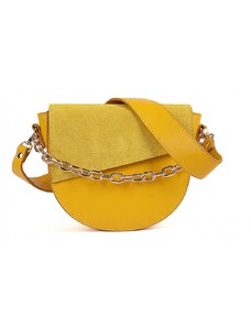 Luksuzna Talijanska torba od prave kože VERA ITALY "Verjina", boja žuta, 18x19cm