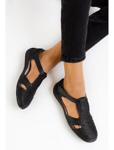 Zapatos Balerinke od prirodne kože naturala Mihely Crno