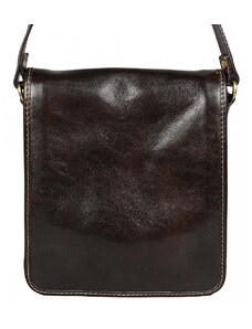 Luksuzna Talijanska torba od prave kože VERA ITALY "Fernando", boja tamnosmeđa, 24x22cm