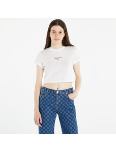Tommy Hilfiger Tommy Jeans Essential Logo Cropped T-Shirt White