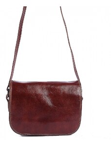 Luksuzna Talijanska torba od prave kože VERA ITALY "Tuana", boja čokolada, 19x24cm