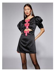 Koton Rachel Araz X šljokičasti luk detalj satenski mini haljina