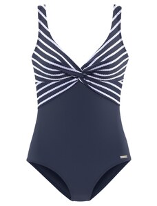 LASCANA Jednodijelni kupaći kostim mornarsko plava / bijela