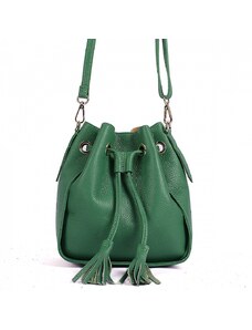 Luksuzna Talijanska torba od prave kože VERA ITALY "Badajoza", boja zelena, 24x20cm