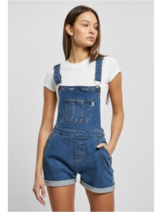 UC Ladies Women's Organic Shorts Dungaree Clear Blue Washed