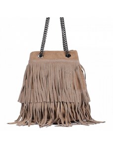 Luksuzna Talijanska torba od prave kože VERA ITALY "Vippa", boja taupe, 22x20cm