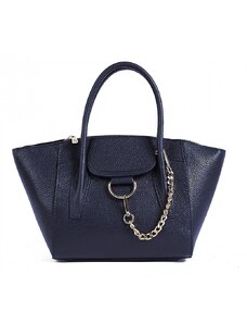 Luksuzna Talijanska torba od prave kože VERA ITALY "Matiasa", boja tamnoplava, 24x25cm