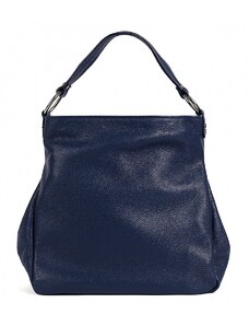 Luksuzna Talijanska torba od prave kože VERA ITALY "Blieta", boja tamnoplava, 32x35cm