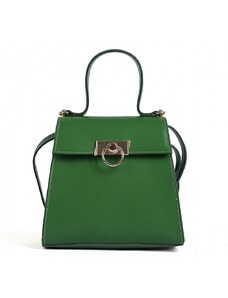 Luksuzna Talijanska torba od prave kože VERA ITALY "Nebosa", boja zelena, 21x20cm