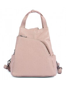 Luksuzna Talijanska torba od prave kože VERA ITALY "Oareha", boja puderasto ružičasta, 21x22cm