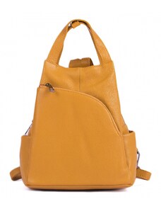 Luksuzna Talijanska torba od prave kože VERA ITALY "Mareha", boja senf, 21x22cm
