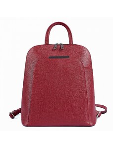 Luksuzna Talijanska torba od prave kože VERA ITALY "Mosta", boja tamnocrvena, 32x30cm