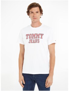 Tommy Hilfiger Bijela muška majica Tommy Jeans Essential - Muškarci